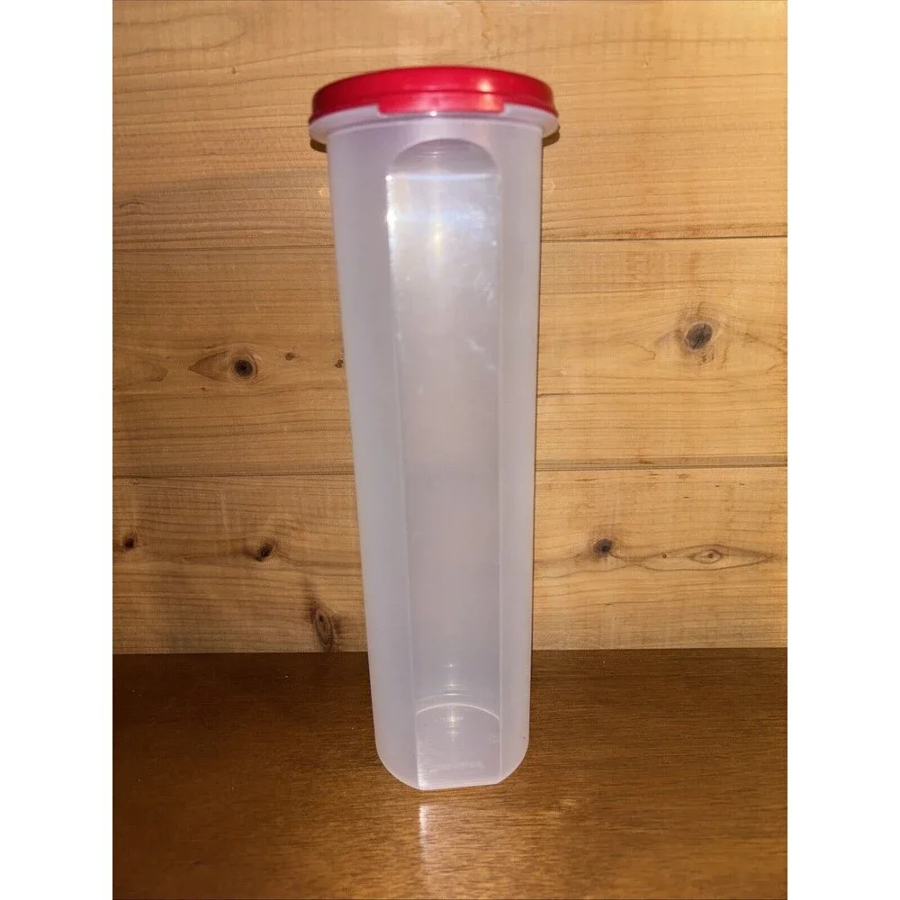 Tupperware Modular Mates Spagetti Container Clear/Red Cover Insert 1607H-1661-1